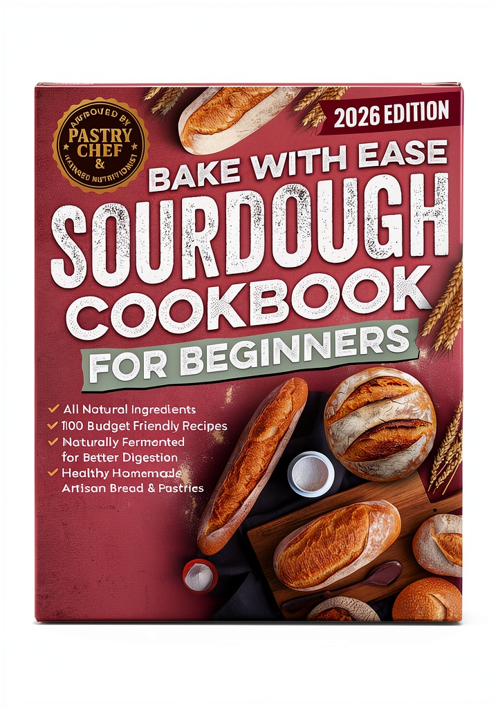 Installing Sourdough Cookbook Kindle Edition by Classic Bread Baking Guide on a wooden desk