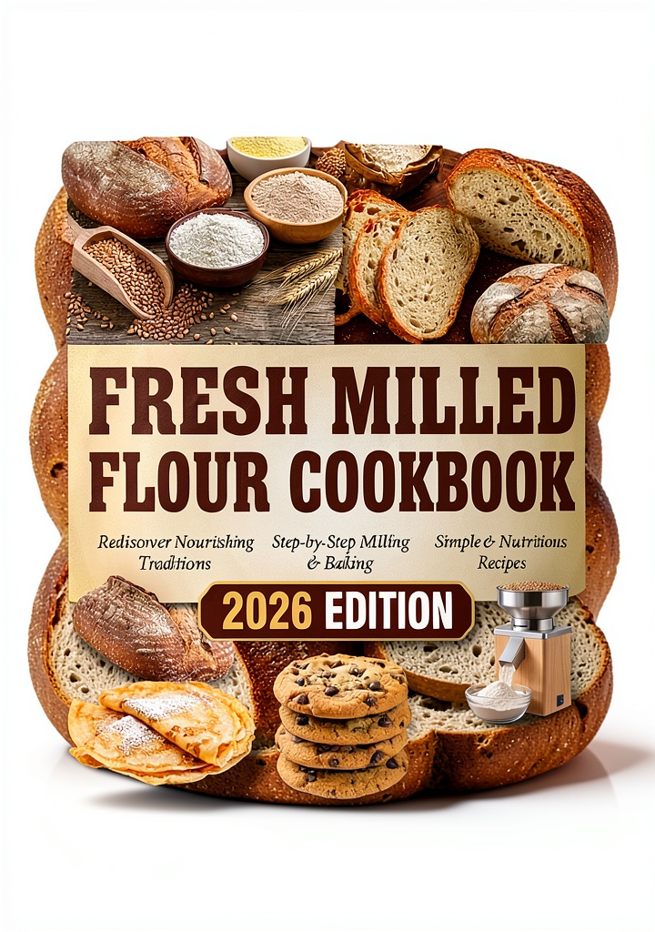 Installing Fiber Bread Baking Nutrition Guide Kindle Edition Print Replica on a kitchen countertop
