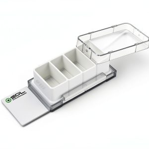 SPL Cell Culture Chamber Slide White 4-Well PS Frame Glass Slide-0