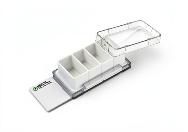 SPL Cell Culture Chamber Slide White 4-Well PS Frame Glass Slide-0