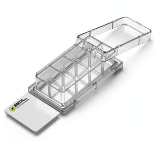 SPL Cell Culture Chamber Slide, Clear, 8 Wells, PS Frame, D-lux Slide, PP Holder, 0.2~0.6 ml, TC Treated Sterile, Case of 12 // 2 Pack of 6-0