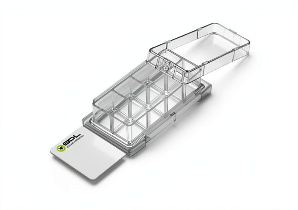 SPL Cell Culture Chamber Slide, Clear, 8 Wells, PS Frame, D-lux Slide, PP Holder, 0.2~0.6 ml, TC Treated Sterile, Case of 12 // 2 Pack of 6-0