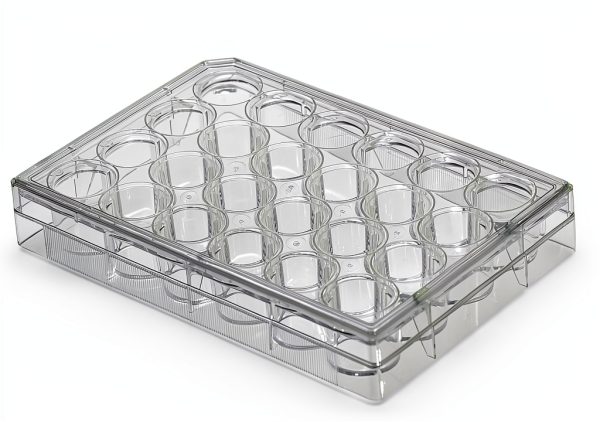 Nest Scientific 702001 Polystyrene 24 Well Cell Culture Plate, Flat Bottom, Tissue Culture Treated, Sterile, Clear, 1 per Pack, 50 per Case (Pack of 50)-0