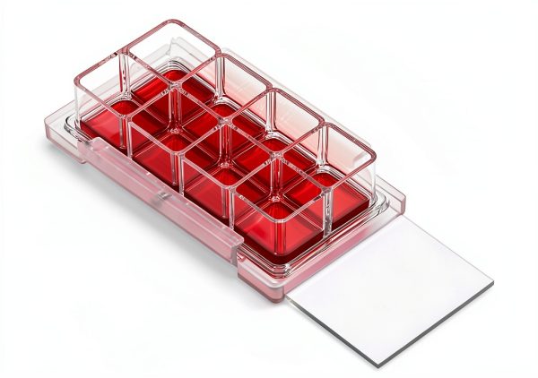 SPL Cell Culture Chamber Slide Clear 8 Well PS Frame PP Holder Sterile-2