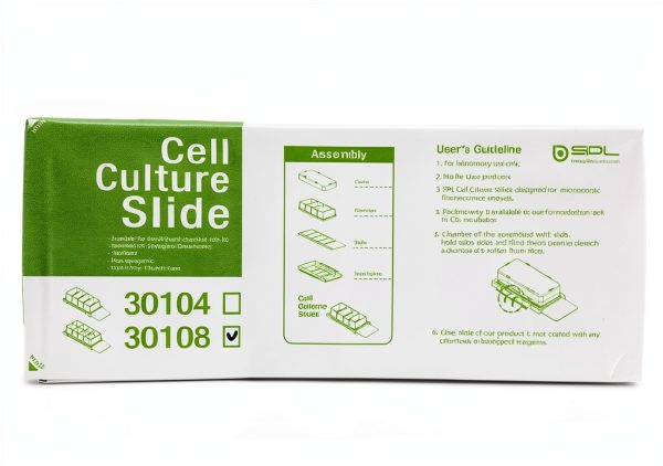 SPL Cell Culture Chamber Slide Clear 8 Well PS Frame PP Holder Sterile-4