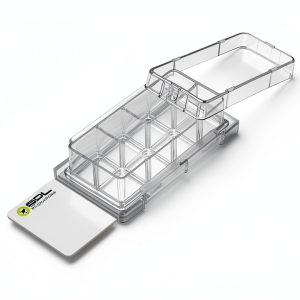 SPL Cell Culture Chamber Slide Clear 8 Well PS Frame PP Holder Sterile-0